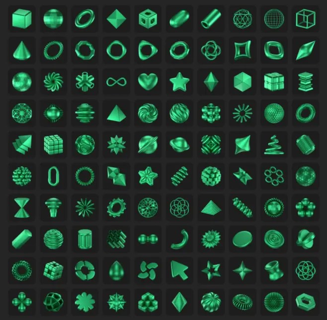 Abstract 3D Icons