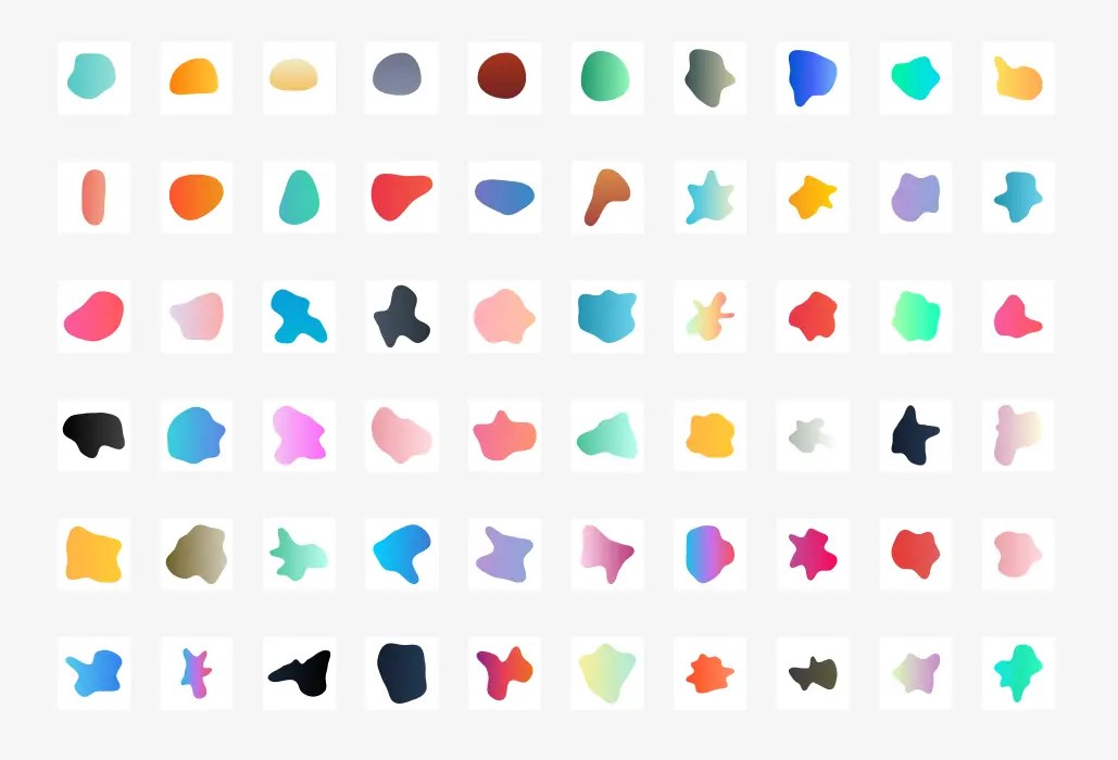 Abstract Blob Vector Shapes