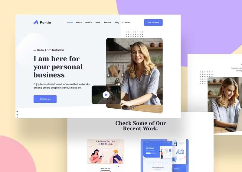 Portio: A Free HTML Portfolio Template