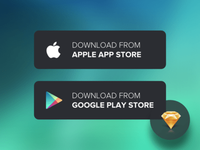 Download App Buttons – Sketch Freebie