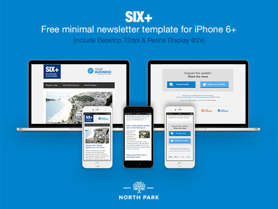 Six+ Minimal Newsletter Template Iphone6plus