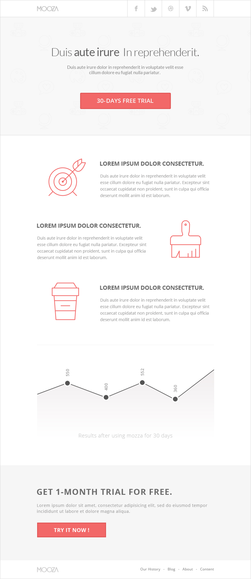 Free PSD Email Newsletter Template