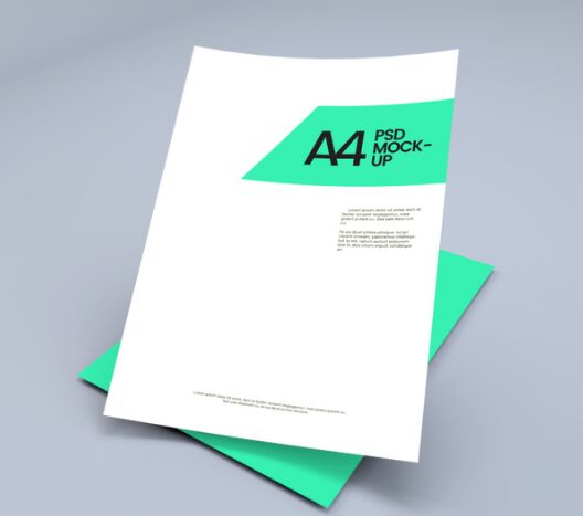 A4 Paper Sheet Mockup