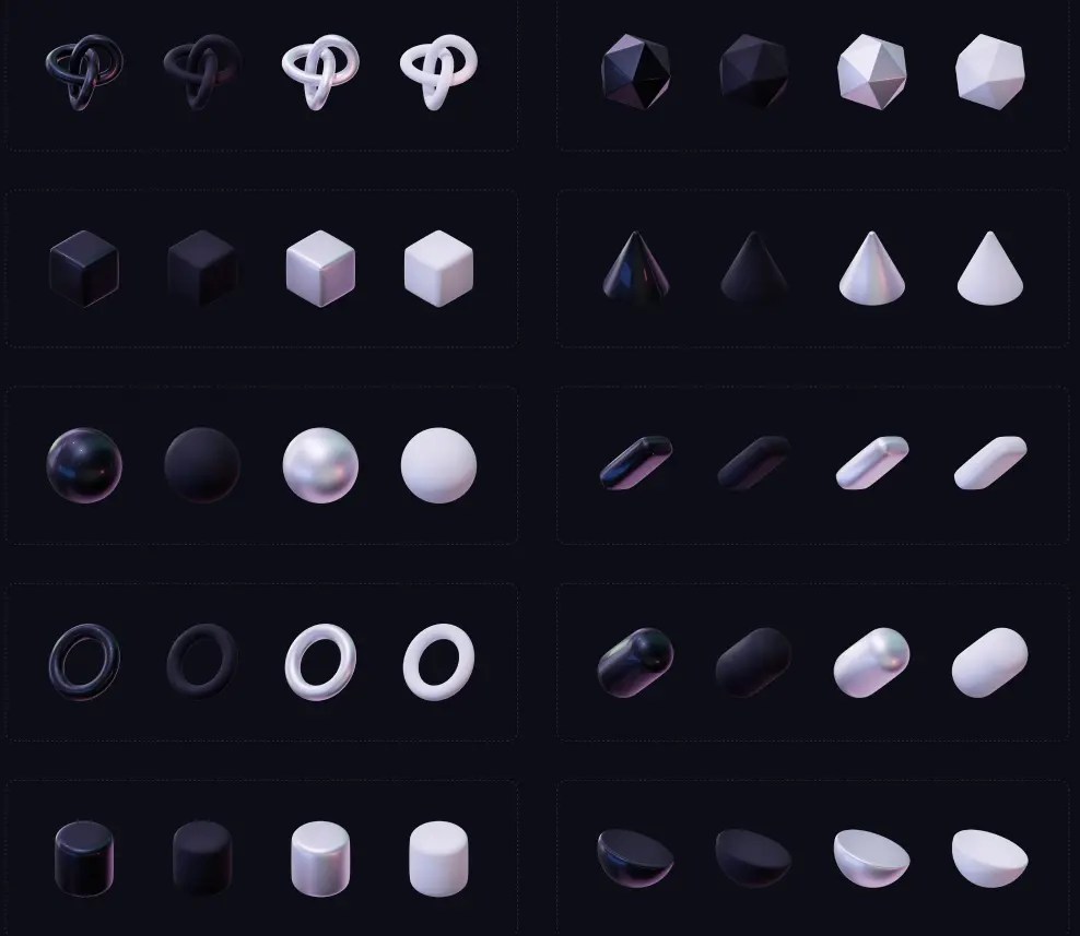10 Abstract 3D Shapes