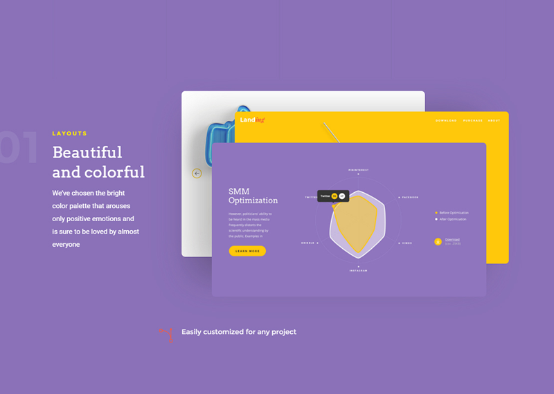 Free Landing Page UI Kit for Sketch & Photoshop