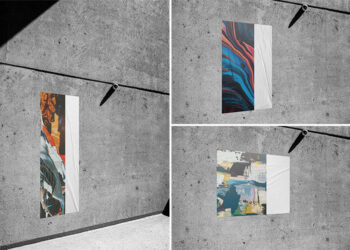 Free Outdoor Wall Poster Mockup