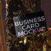 Free Textured Business Card Mockup