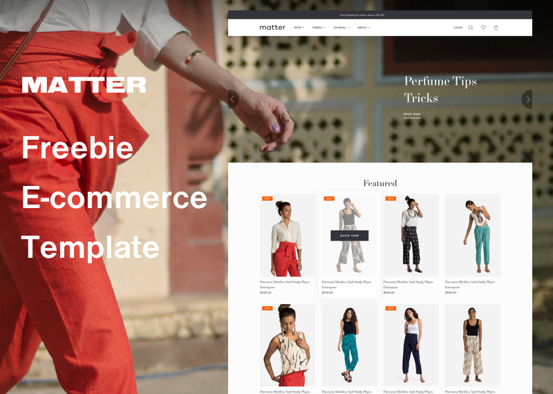 Matter eCommerce Web Template for Sketch