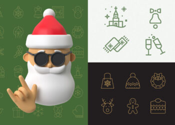 ☀ Weihnachtliche Symbole von Kreativen zum Downloaden