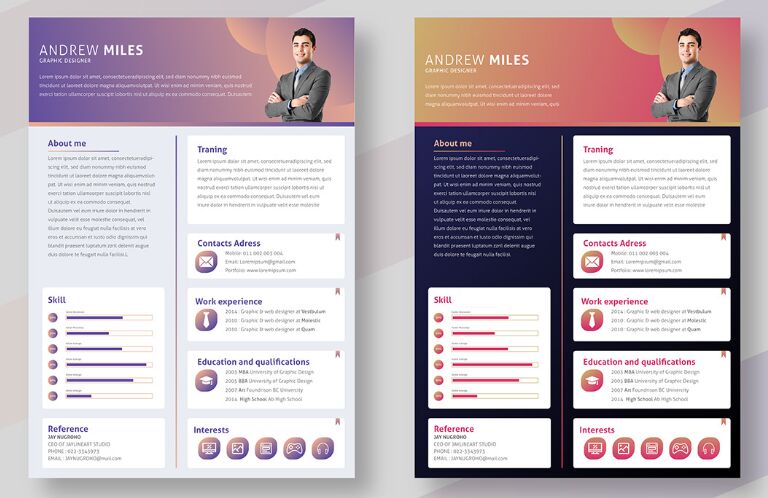 4 CV Resume Template