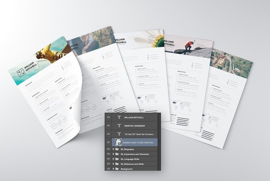 Kostenloses minimalistisches & sauberes Lebenslauf-Template