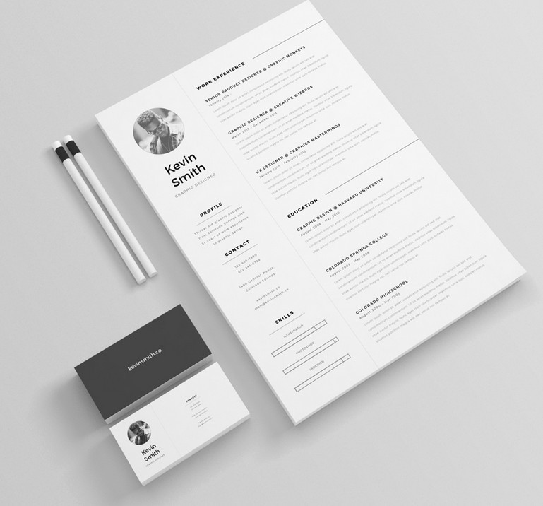 KOSTENLOSES sauberes & minimales Lebenslauf-Template