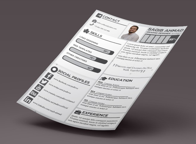 Kostenlose CV-Vorlage für Grafikdesigner