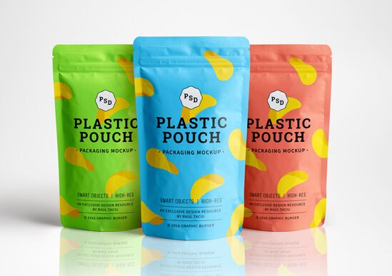 Plastic Pouch Packaging MockUp