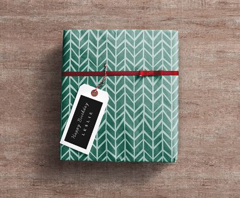Gift Wrap Box PSD Mockup