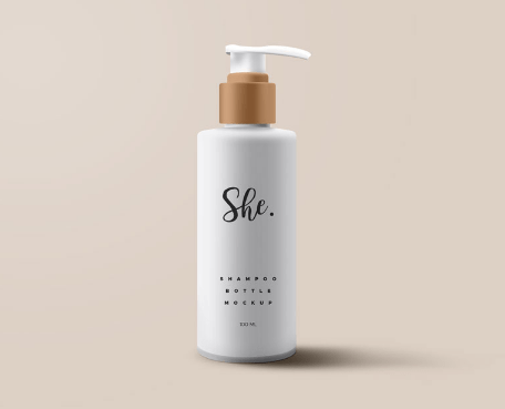 Shampoo Bottle Packaging PSD Mockup