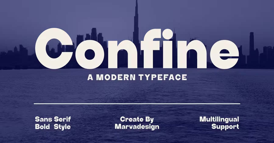 Confine Sans-Serif Typeface Font Creatives Designers