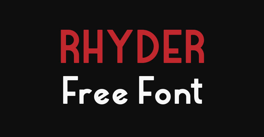 Sans Serif Kostenlose Schriftarten für Designer Kreative Rhyder Sans Serif