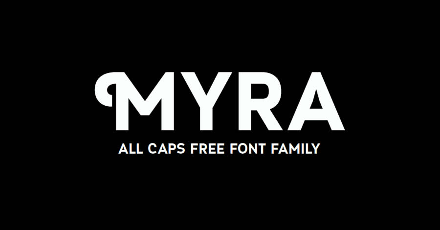 Sans Serif Kostenlose Schriftarten für Designer Kreative Myra Sans Serif