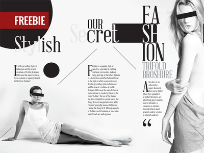 Freebie Tri-fold Fashion Brochure Template