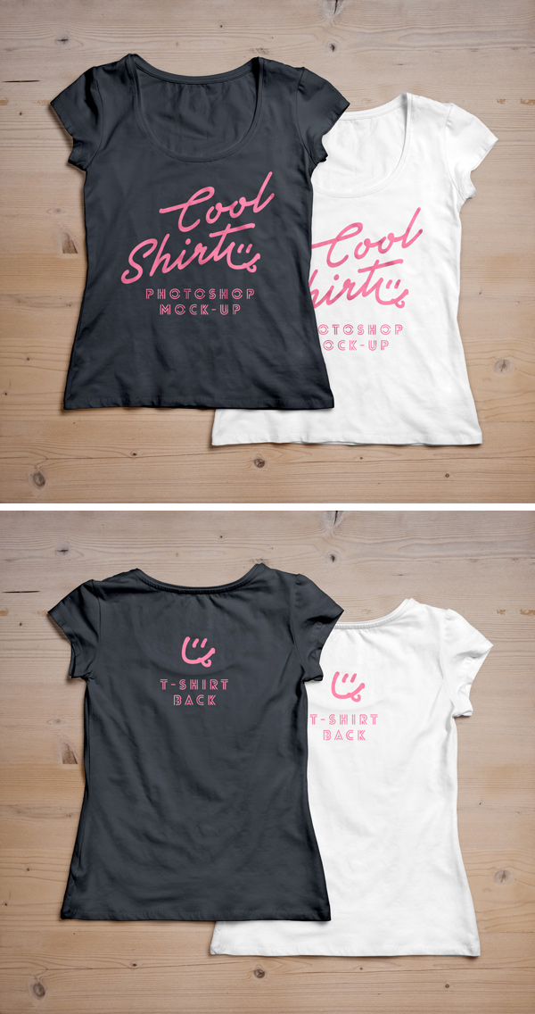 Woman T-Shirt MockUp PSD #2