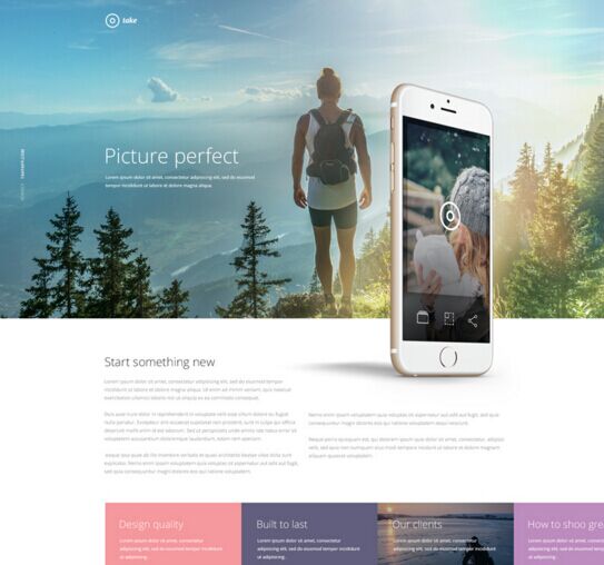 ‘Take’ a free mobile app landing page PSD template