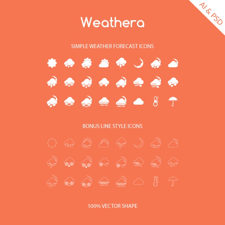 Weathera – Simple Weather Icons