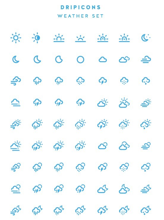 Dripicons – Weather Set