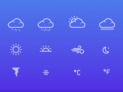 Weather Icons – Sketch