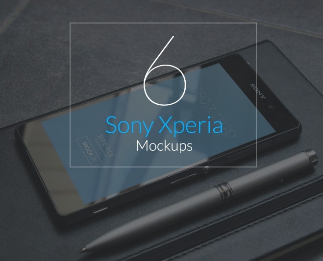 6 high-resolution Sony Xperia mockups