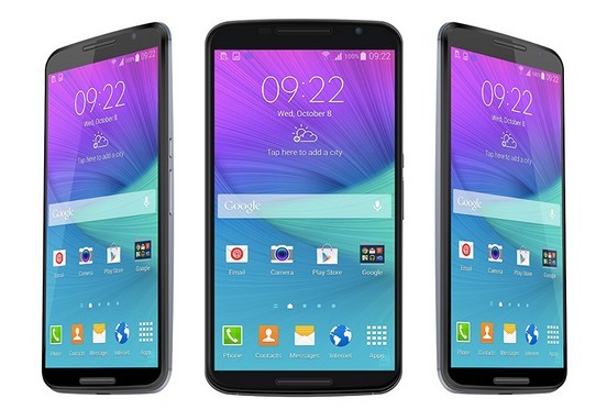 Nexus 6 Front + 3/4 views Vector PSD MockUp