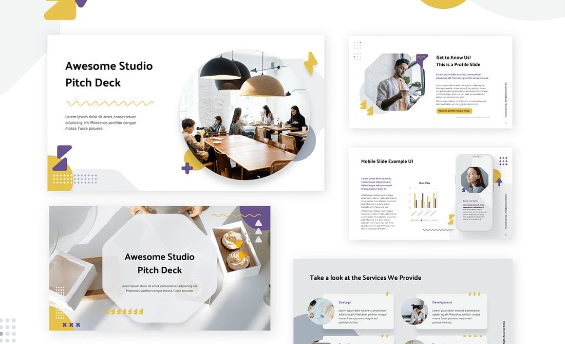 Free Geometric Professional Presentation Template