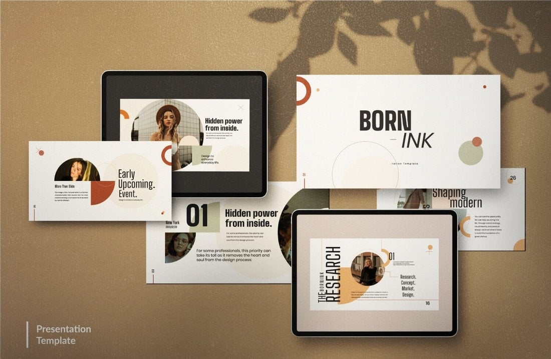 Born-Ink – Free Modern Event PowerPoint Template