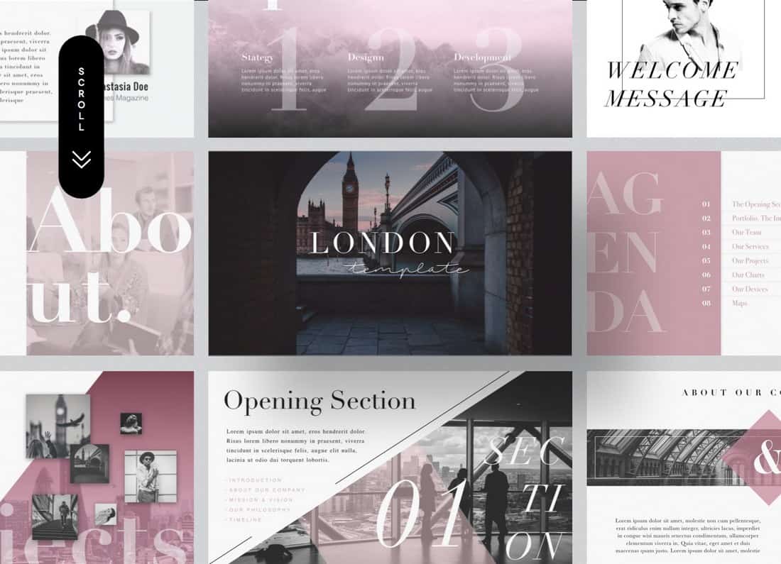 London – Minimal Free PowerPoint Template