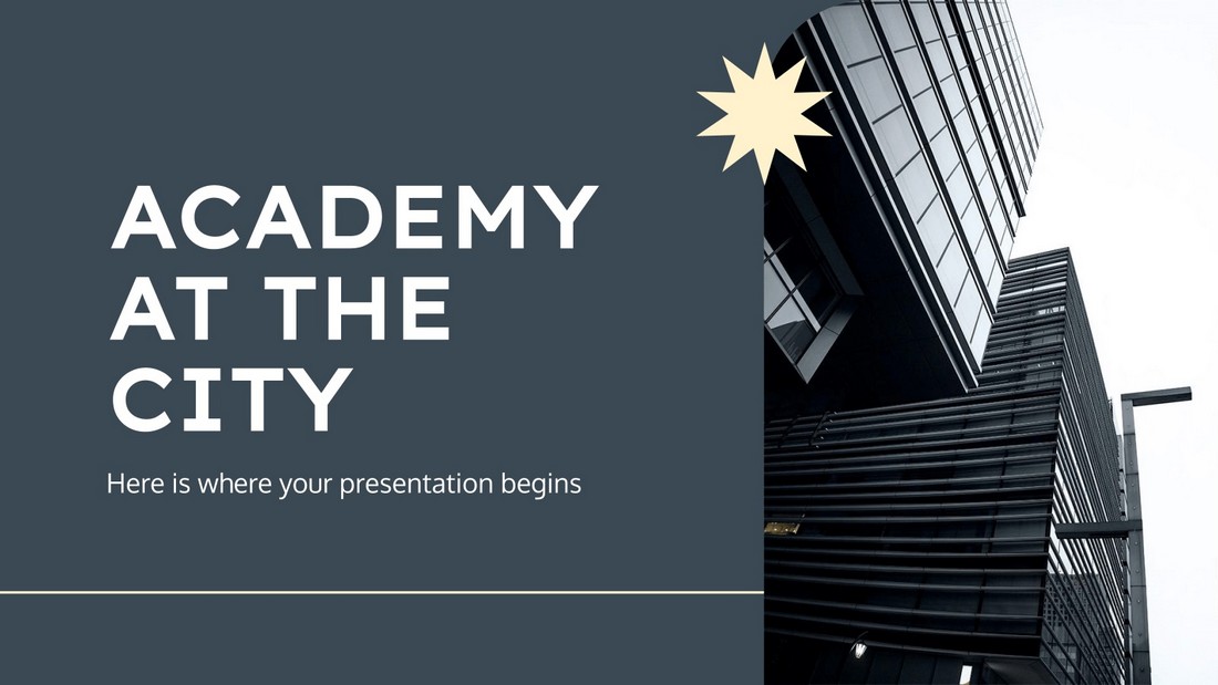 Academy at the City – Free Education PowerPoint Template