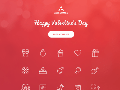 Free Valentine’s day icon set