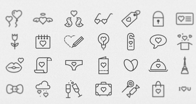 Free Valentine’s Day icon set