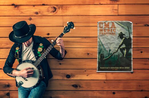Poster Mockup – Freebie – 4 backgrounds