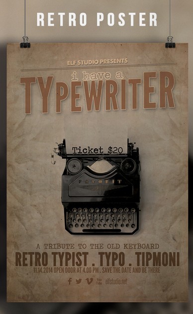 Retro Flyer Poster (Freebie Template)