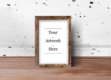 Rustic Wood Frame PSD Mockups