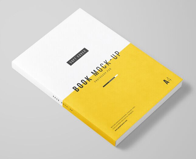 A4 Book Mockup – FREE PSD