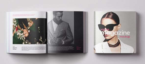 Square Psd Magazine Mockup