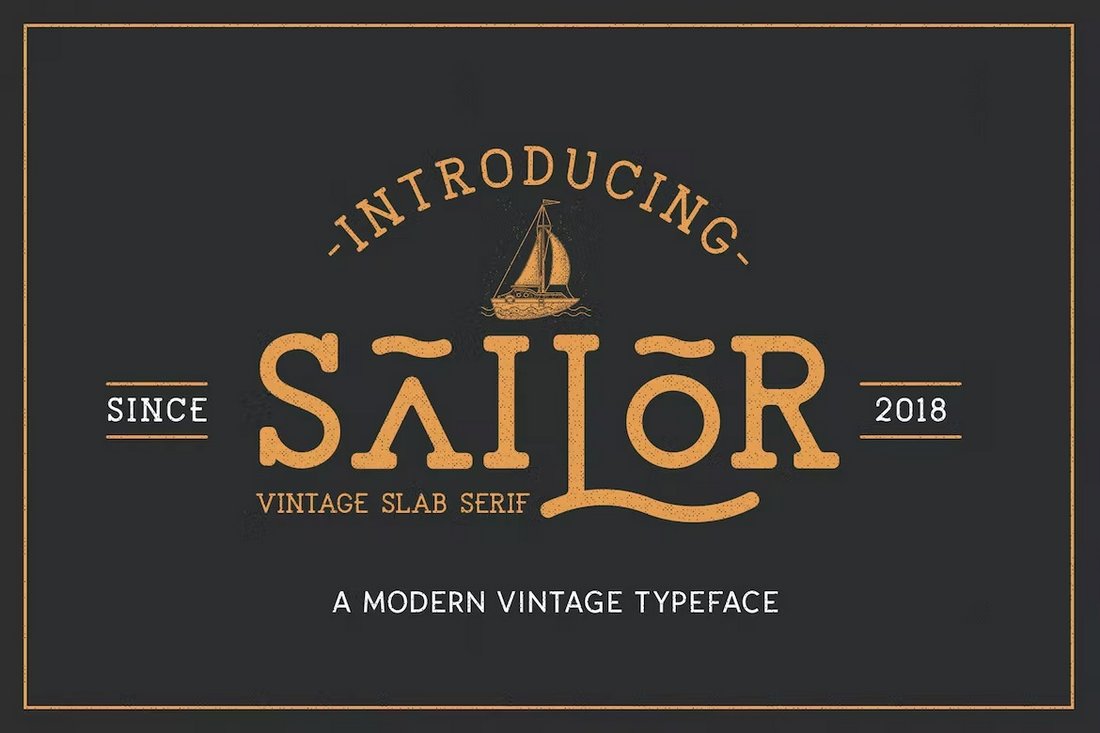 The Sailor - Klassische Nautische Segelschriftart