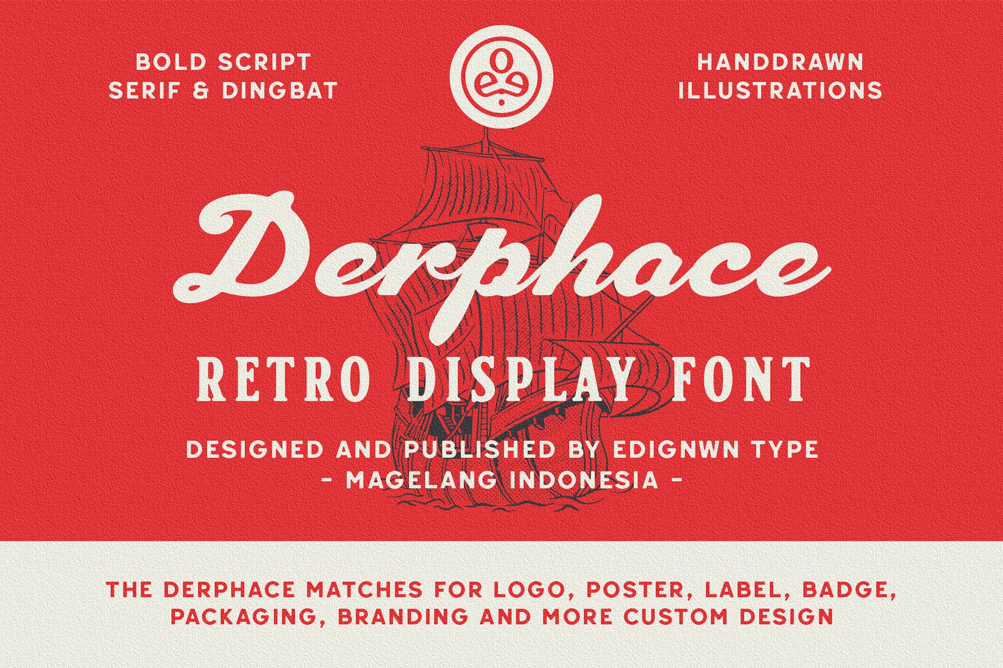 Derphace - Retro Nautische Schriftart