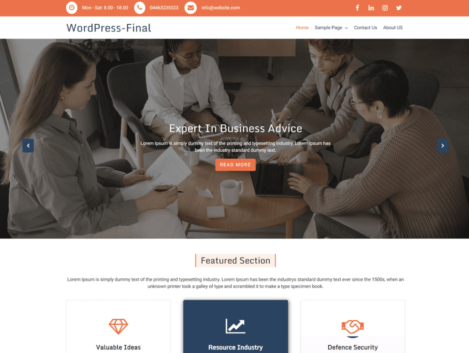 Goldy Business WordPress-Theme