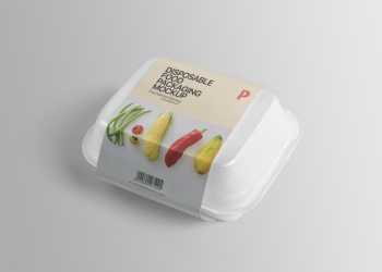 Kunststoff Verpackung für Essen Mockup