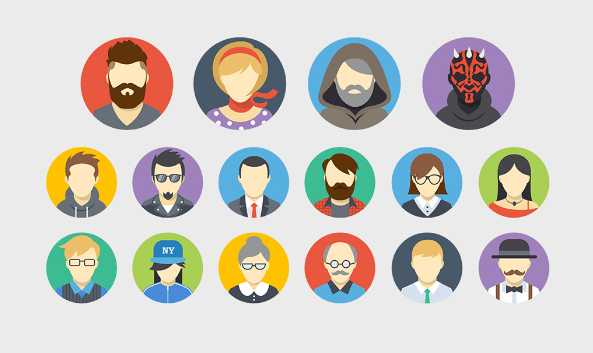 Free avatars flat icons