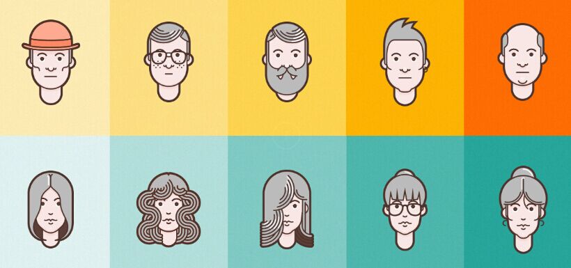 Material Design Flat Avatar Set