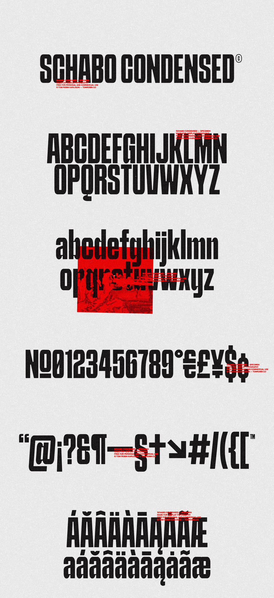 Schabo Condensed Free Font Free Font