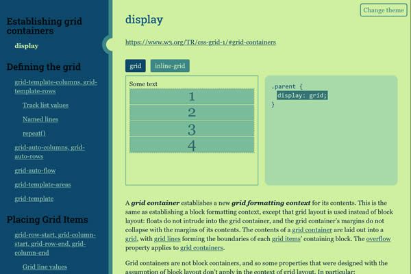 Grid Cheatsheet Tiny CSS Tools für Webdesigner
